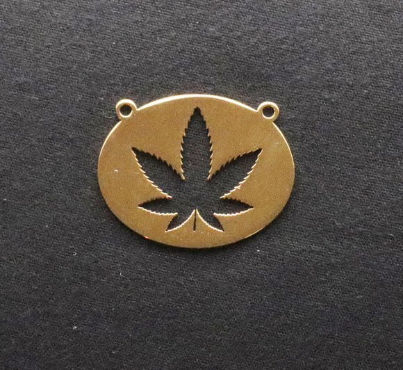 Cannabis Leaf Cut Out Charm